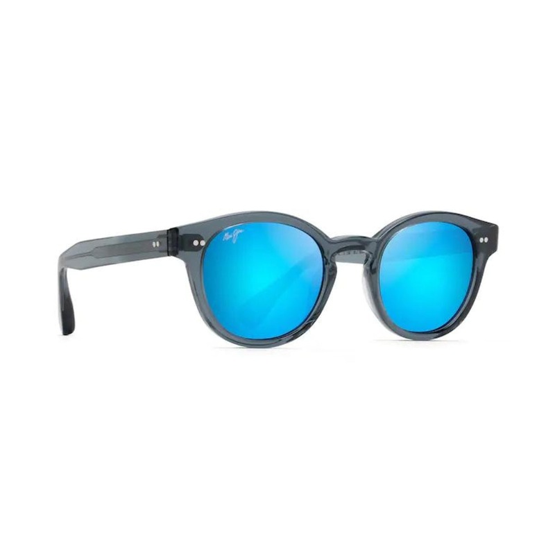 Maui Jim Joy Ride Polarized Sunglasses Transparent Dove Grey Frame Blue Hawaii Lens Transparent Dove Grey BLUE HAWAII