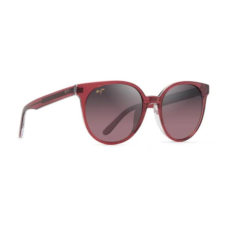 Maui Jim Mehana Polarized Sunglasses Raspberry With Crystal Frame Maui Rose Lens Raspberry with Crystal MAUI ROSE