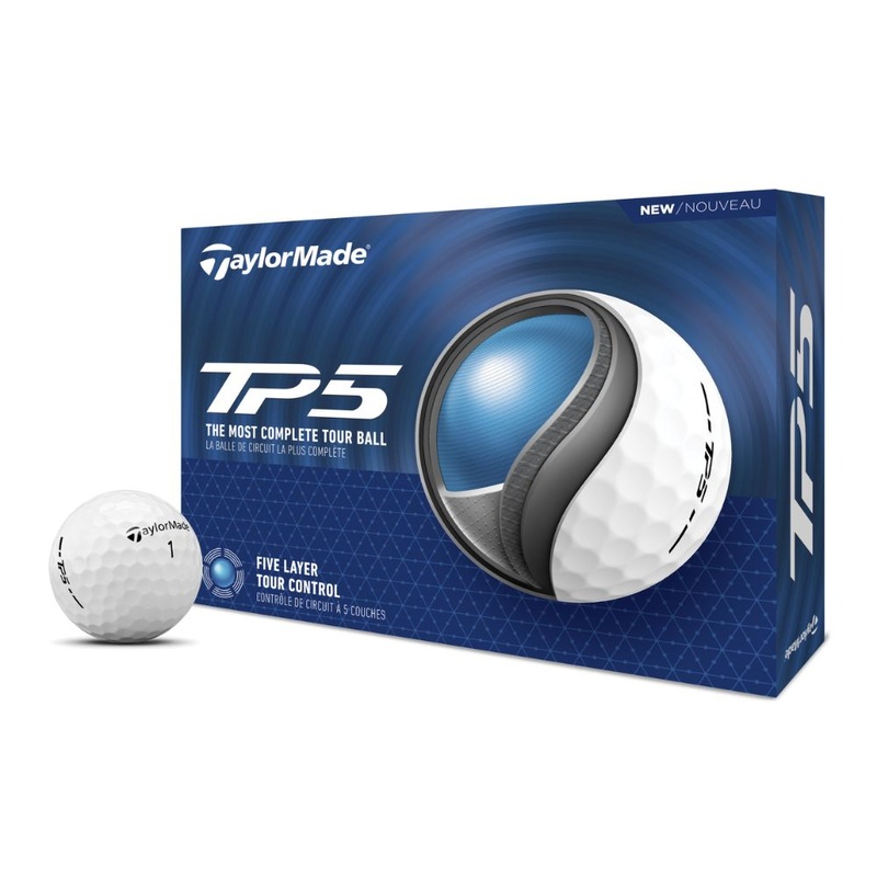 TaylorMade 2024 TP5 White Golf Balls (1 Dozen) White