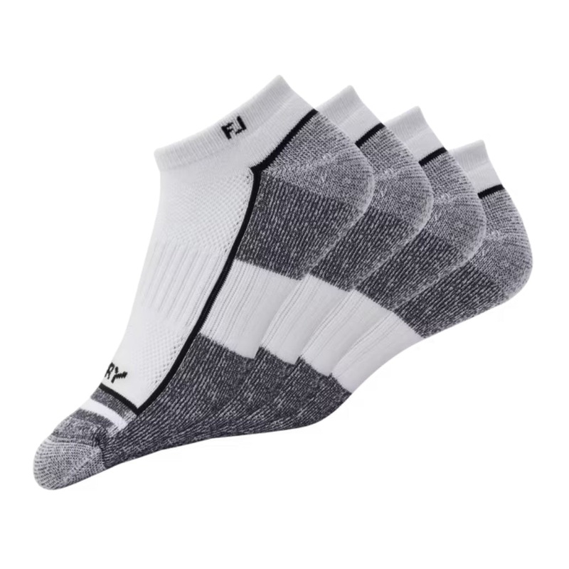 FootJoy Men’s ProDRY Low Cut Golf Socks 2-Pack White 7-12