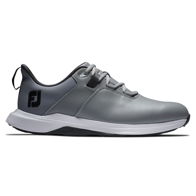 FootJoy Men’s ProLite Spikeless Laced Golf Shoes – Grey – Previous Season Style Grey/Charcoal/White 10