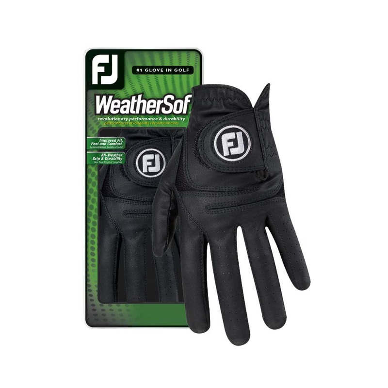FootJoy Men’s WeatherSof Golf Gloves 2024 Black L Worn on Left Hand