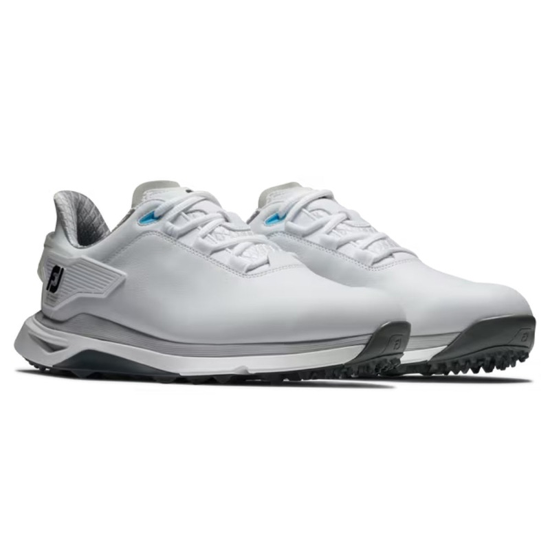 FootJoy Mens Pro/SLX Spikeless Laced Shoes – White/White/Gray (Previous Season Style) White/Grey 9