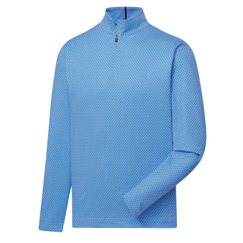 Footjoy Tonal Print Knit Mid-Layer (Previous Season Style) True Blue S