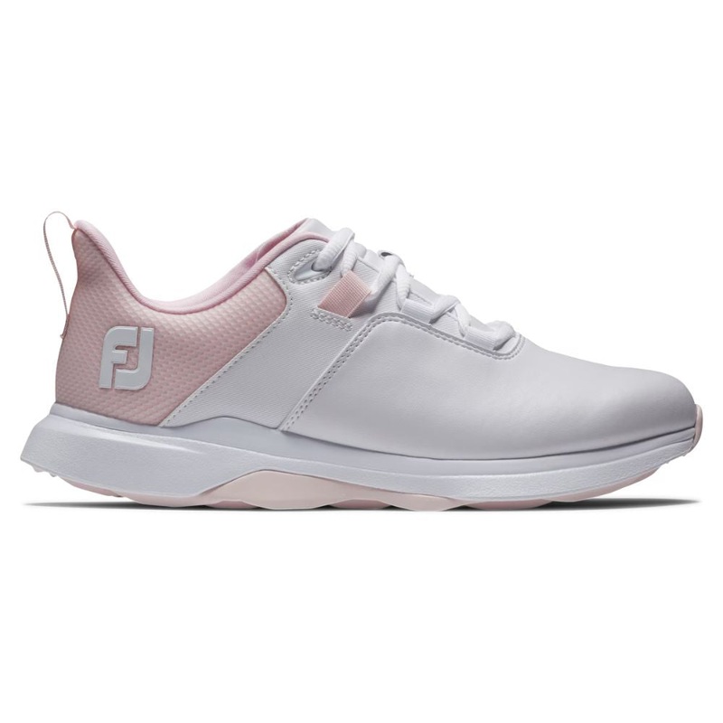 FootJoy Women’s ProLite Spikeless Laced Golf Shoes – White/Pink White/Pink/Lily 6