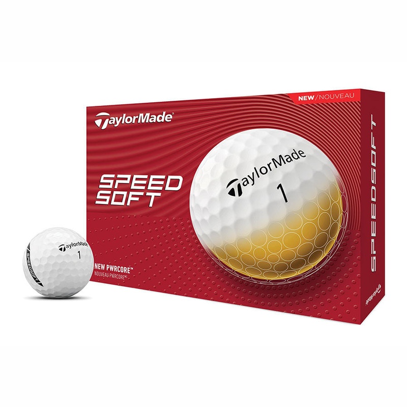 TaylorMade 2024 SpeedSoft White Golf Balls (1 Dozen) White