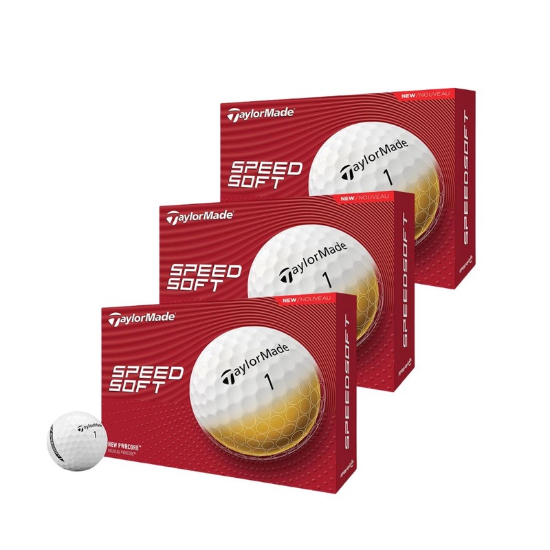 TaylorMade 2024 SpeedSoft White Golf Balls (3 Dozen) White