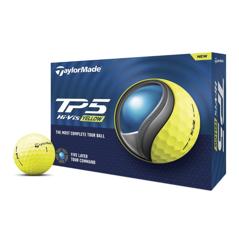 TaylorMade 2024 TP5 Yellow Golf Balls (1 Dozen) Yellow
