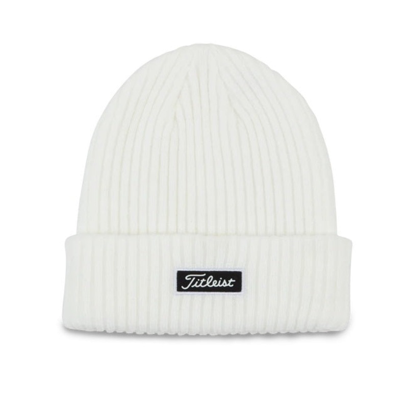 Titleist Charleston Cuff Knit Winter Beanie White/Black