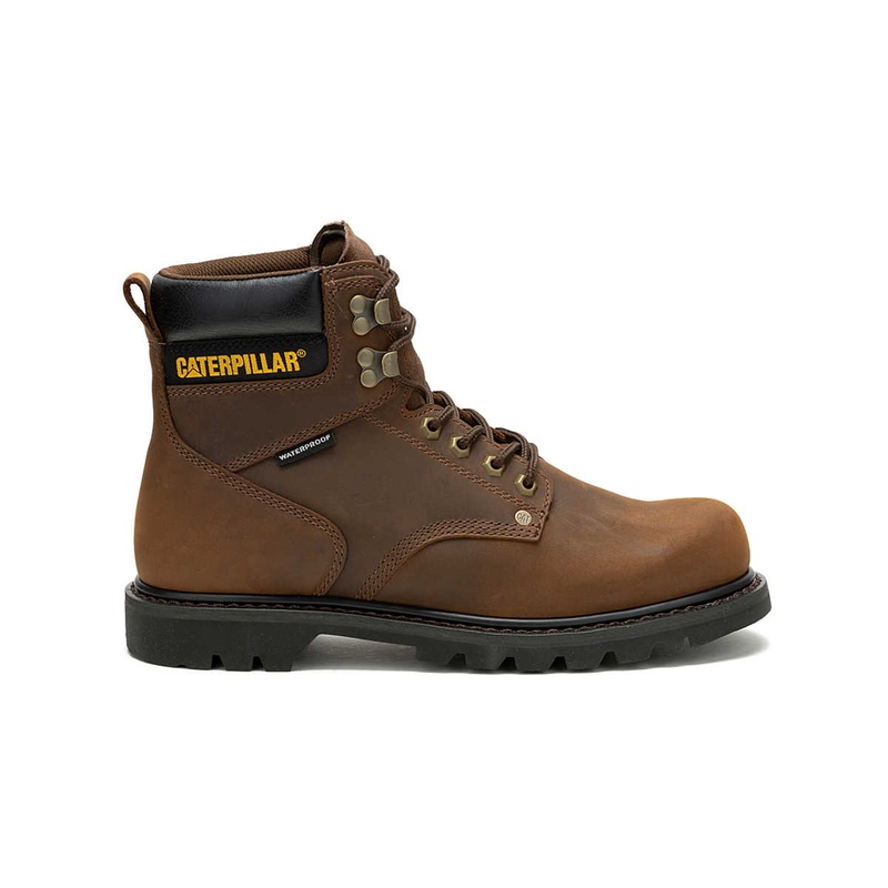 Caterpillar Men’s Second Shift Waterproof Work Boots Dark Brown 13 Medium