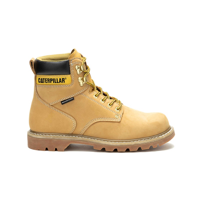 Caterpillar Men’s Second Shift Waterproof Work Boots Honey Reset 13 Medium
