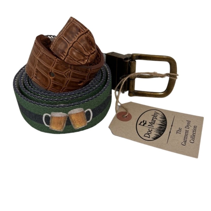 Doc Murphy Cut-To-Fit Belt Beer Mugs w/Bronze Buckle Beer Mugs w/Bronze Buckle