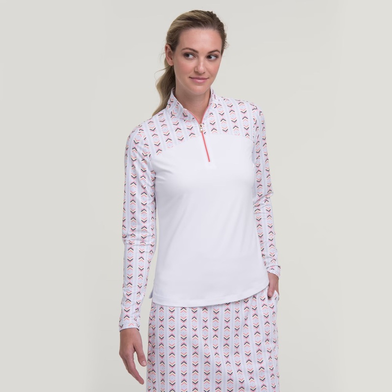 Fairway & Greene Women’s Kiera Zip Mock White L