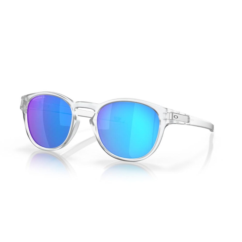 Oakley Latch Sunglasses Matte Clear Prizm Sapphire Polarized