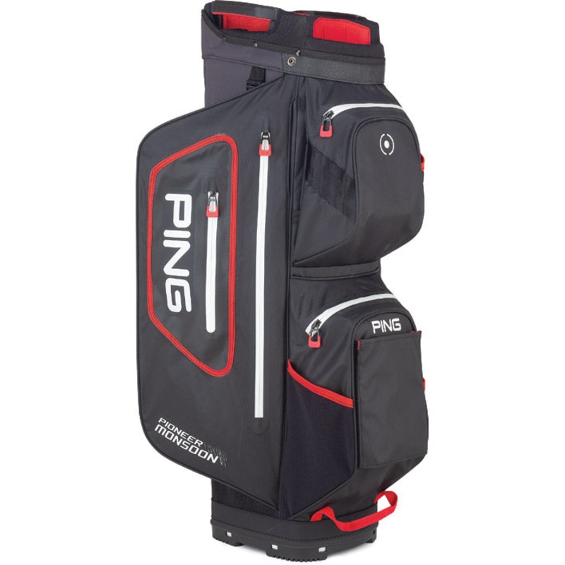 Ping Pioneer Monsoon Cart Bag Black/Scarlet/White