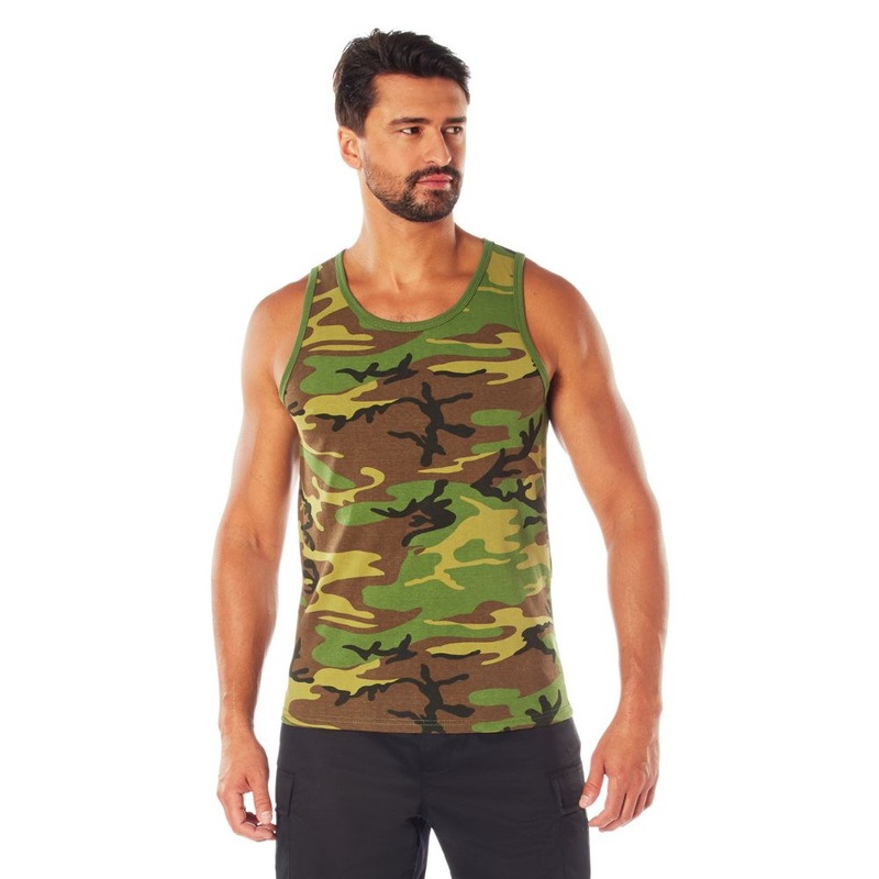 Rothco Men’s Camo Tank Top Woodland Camo 3XL