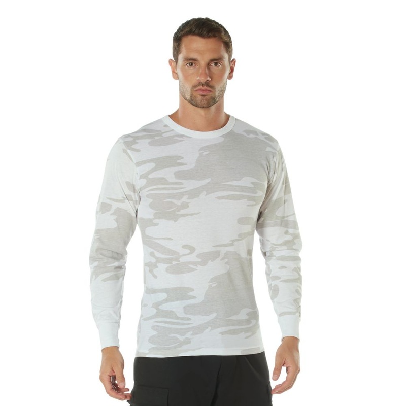 Rothco Men’s Long Sleeve Color Camo T-Shirt White Camo M