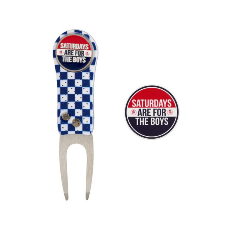 CMC Design Barstool Sports SAFTB Divot Tool and Ball Marker Set Navy/White/Red