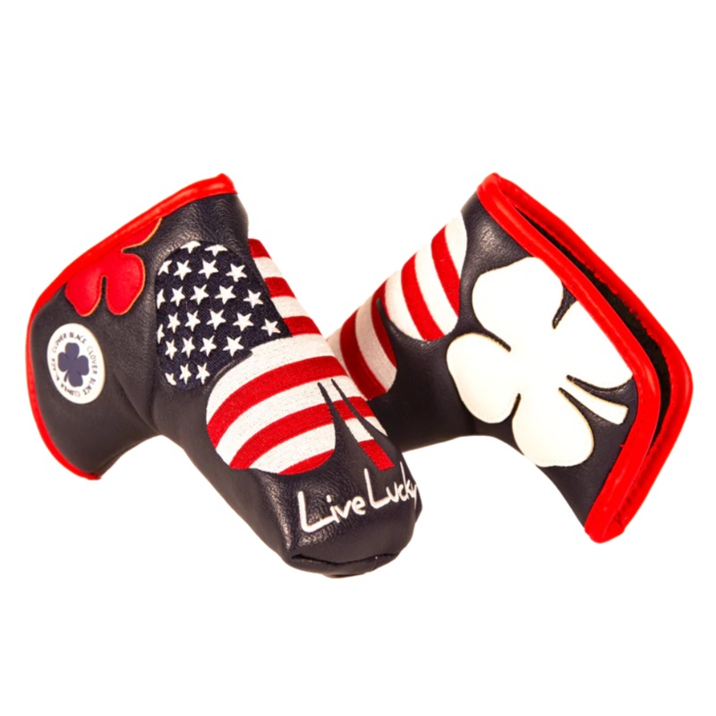 CMC Design Live Lucky USA Blade Putter Headcover Navy/White/Red