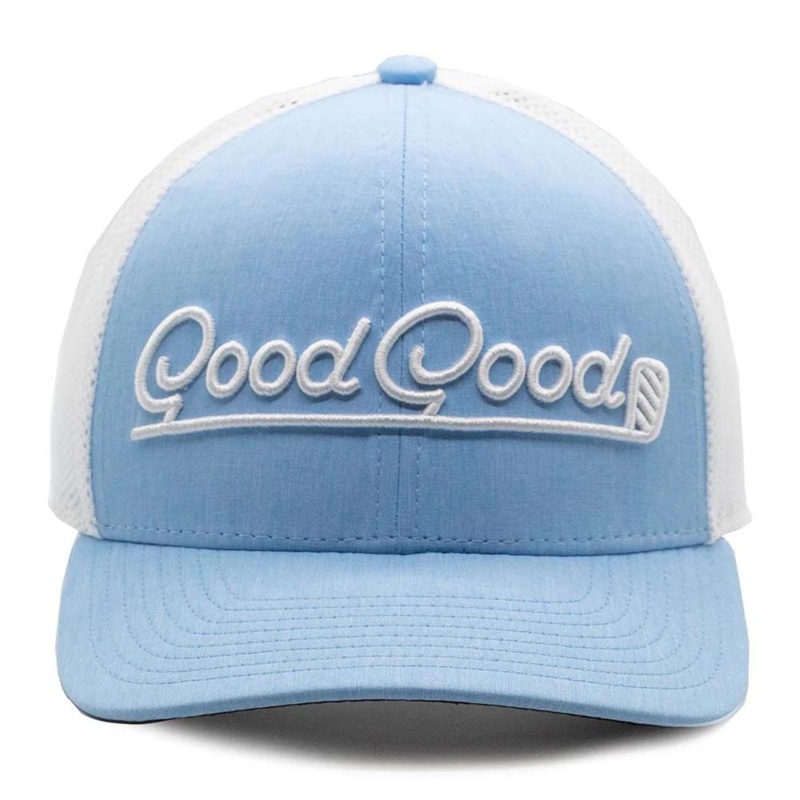 Good Good Birdie Blue Trucker Snapback Hat Light Blue OSFM