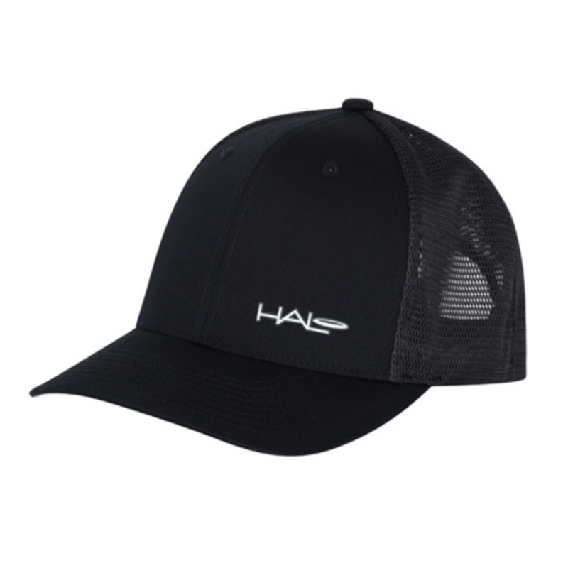 Halo Headband FlexFit Mesh Hat Black OSFM