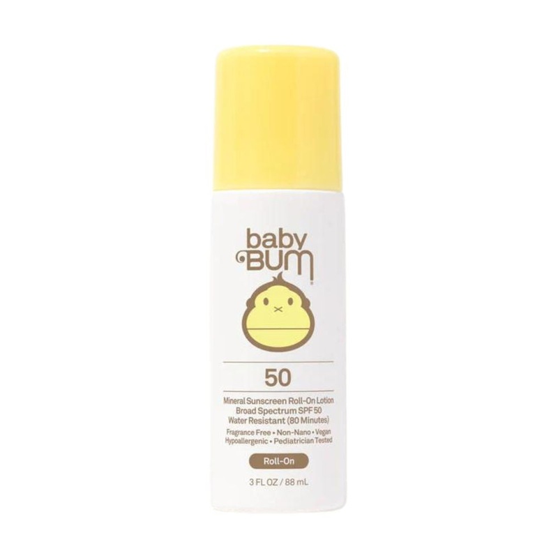 Sun Bum Baby Bum SPF 50 Sunscreen Roll-On Lotion – 3 oz Baby Bum Mineral SPF 50 Roll-On Sunscreen
