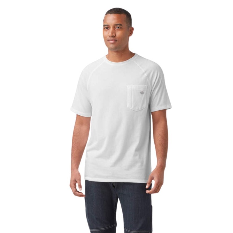Dickies Men’s Cooling Short Sleeve Pocket T-Shirt White S