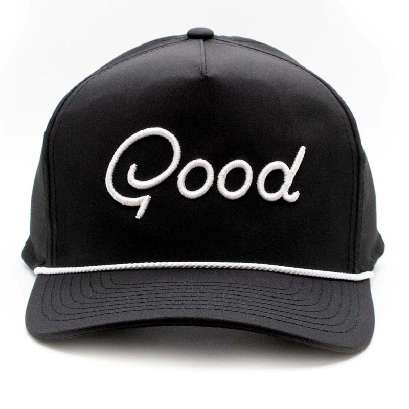 Good Good Hole In One Snapback Rope Hat Black/White OSFM