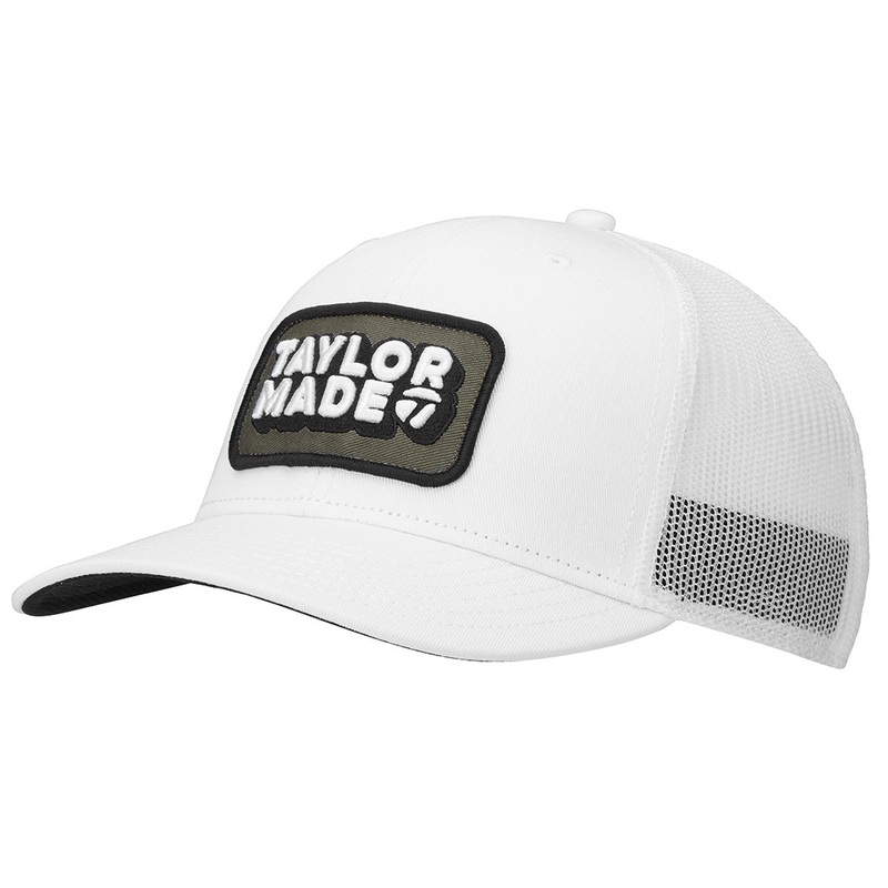 TaylorMade Men’s Ventura Retro Trucker Snapback Golf Hat White REG